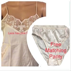 NWOT Pure Silk Lace Cami